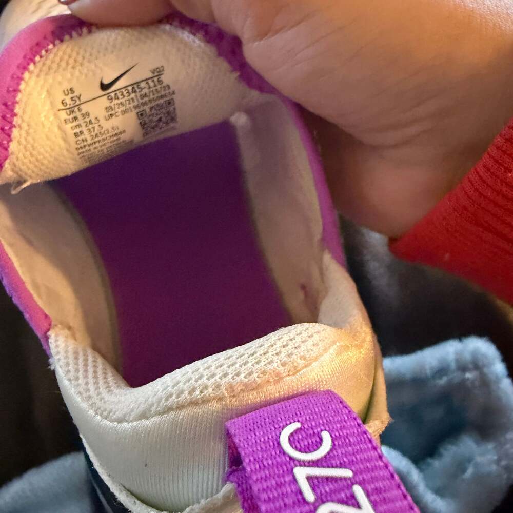 Nike Air Max 270 White and Purple Sneakers - Picture 3 of 5